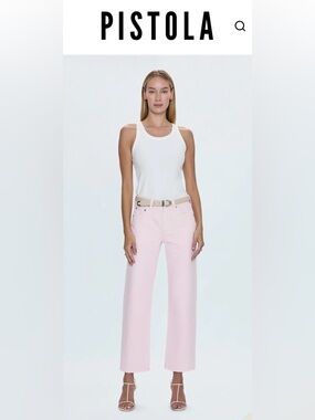 pistola Light Pink Wide-Leg Jeans